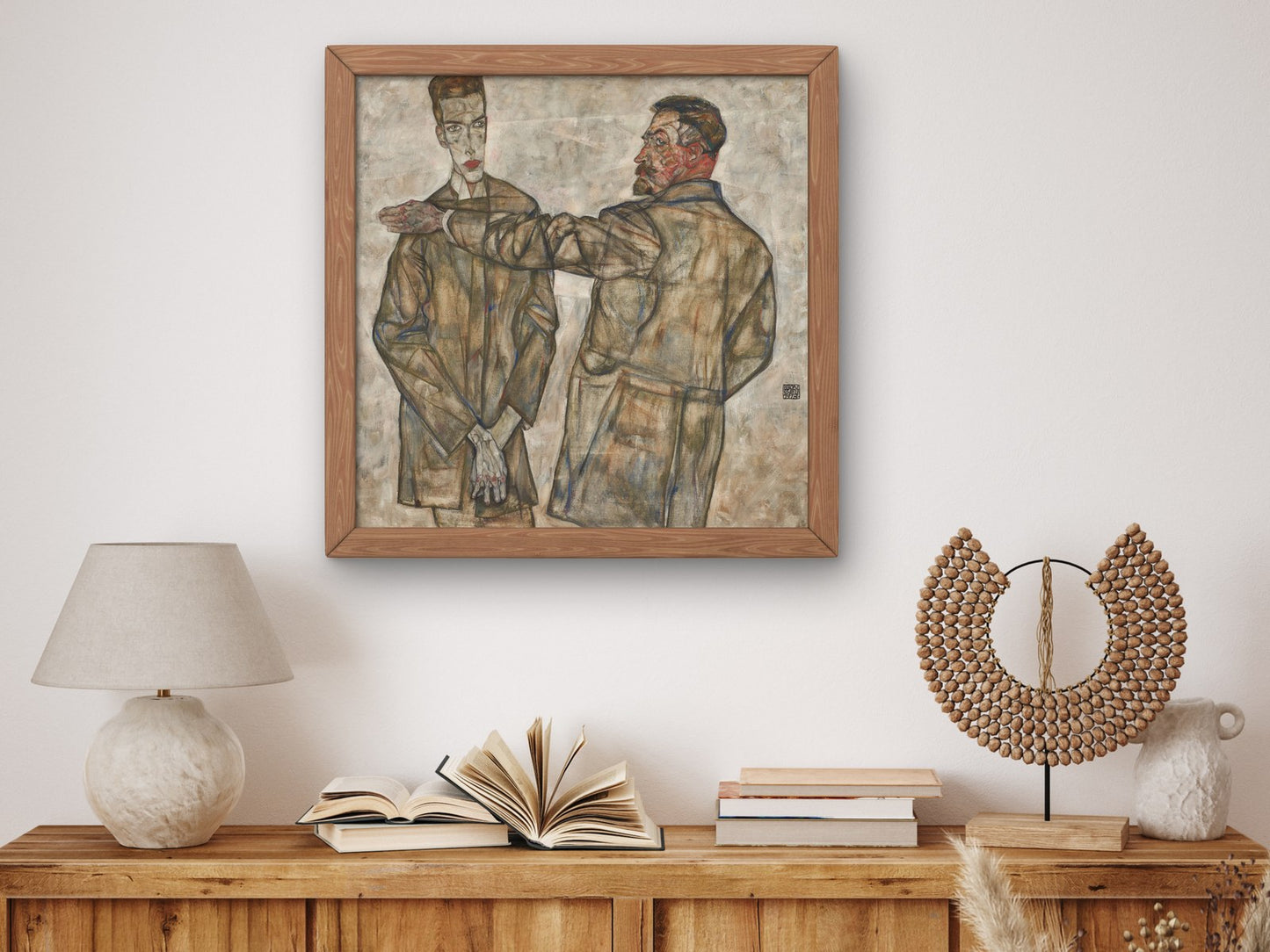 Double Portrait Benesch by Egon Schiele 1913, Wall Art Print, Fine Art Reproduction, Museum Quality Decor, Poster