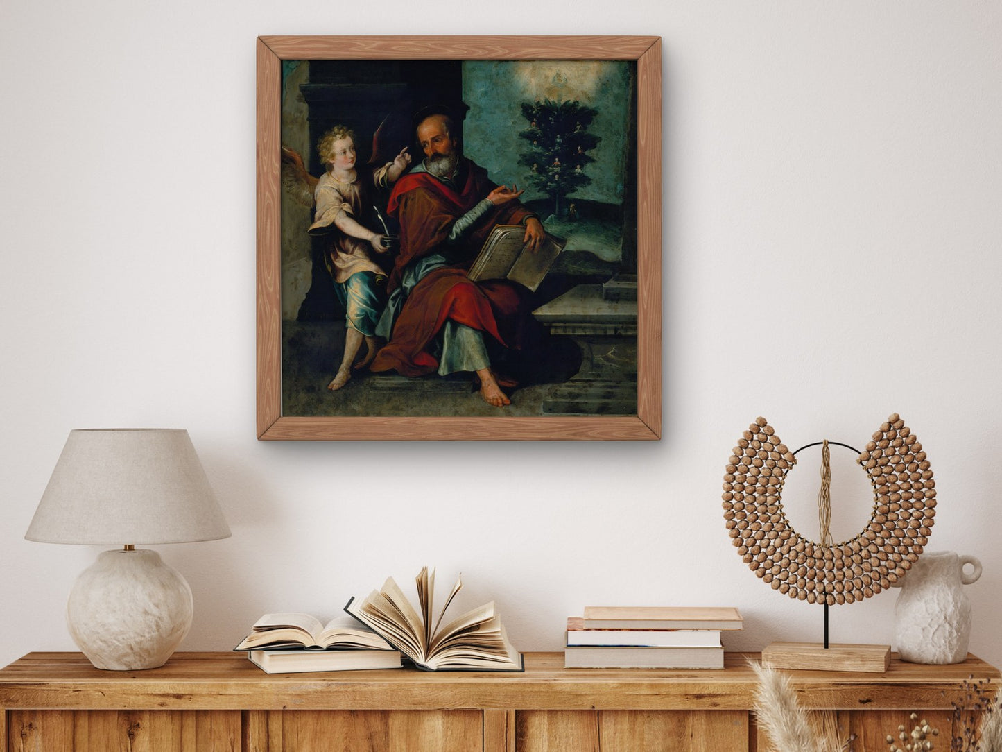 Saint Matthew by Baltazar de Echave Ibia 1620, Wall Art Print, Fine Art Reproduction, Museum Quality Decor, Poster