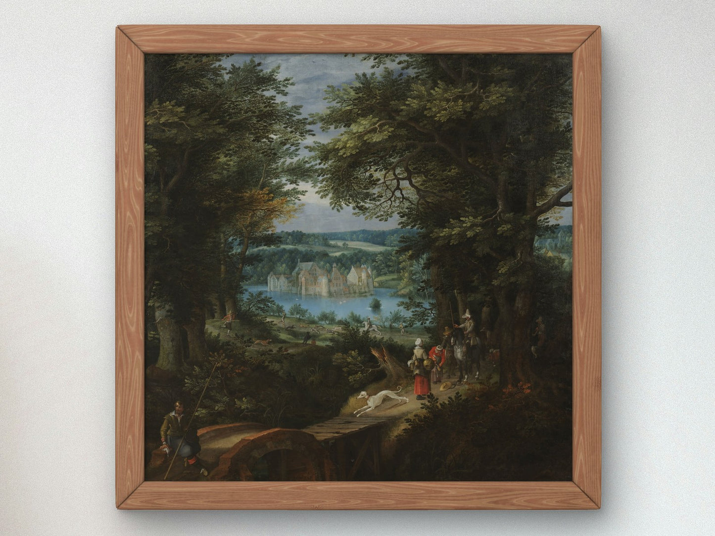 Landscape with Tervuren Castle by Denis van Alsloot 1608, Wall Art Print, Fine Art Reproduction, Museum Quality Decor, Poster