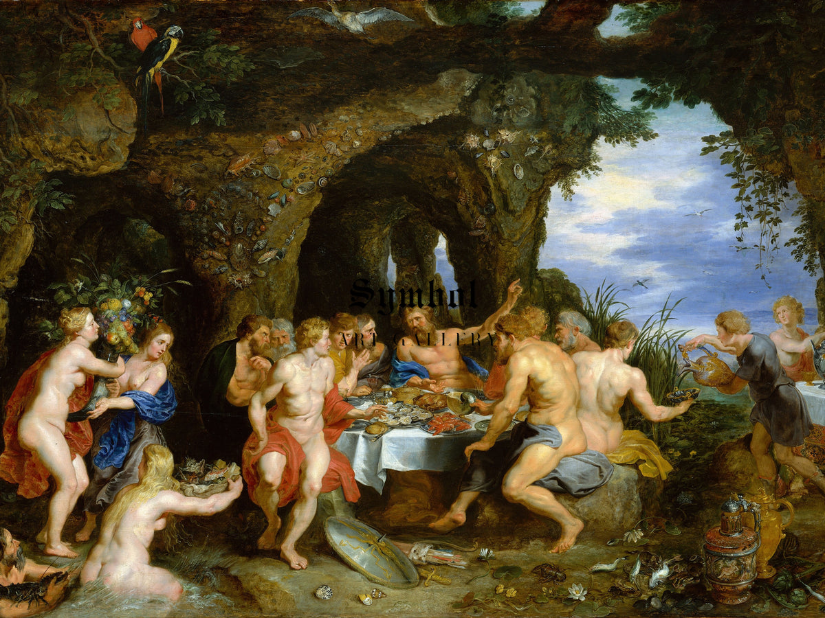 The Feast of Achelous by Peter Paul Rubens 1615, Wall Art Print, Fine Art Reproduction, Museum Quality Decor, Poster