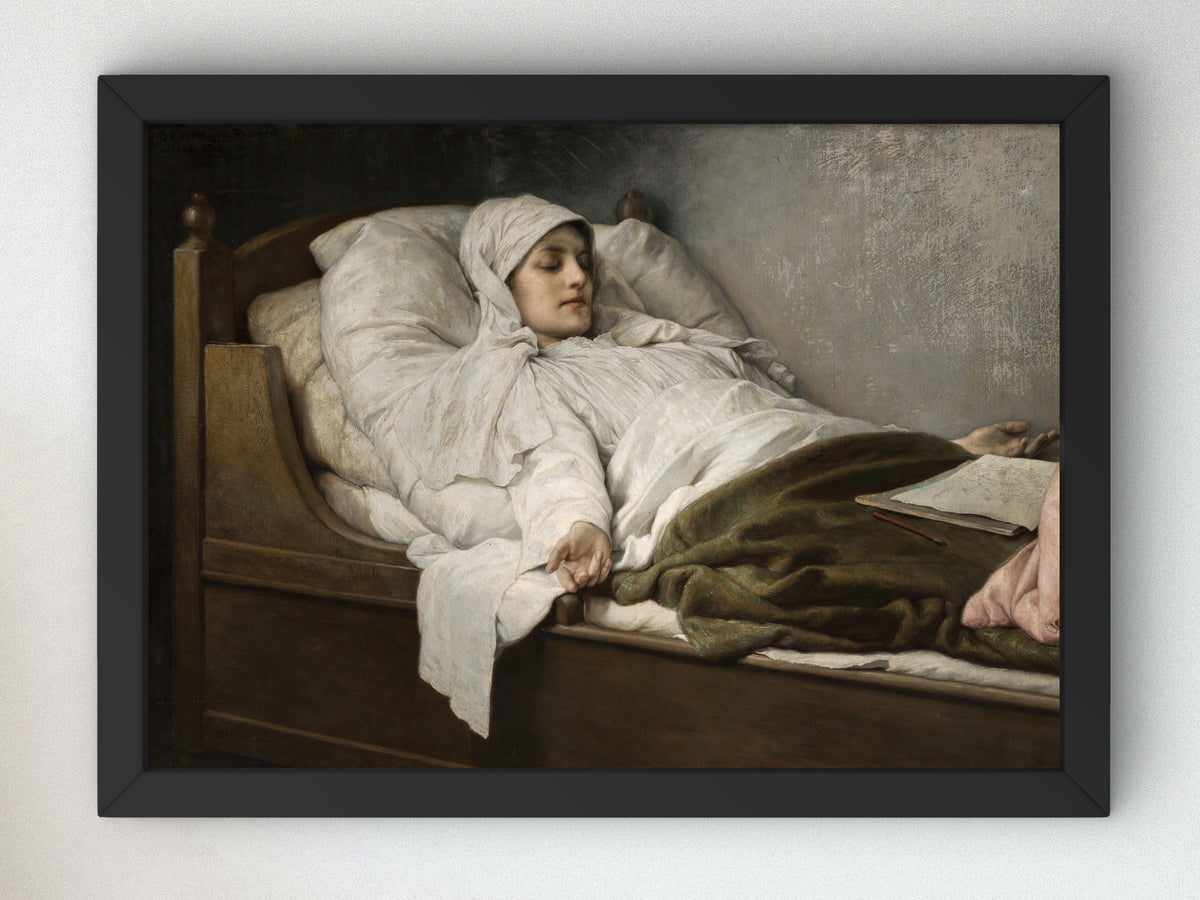 The Seeress of Prevorst by Gabriel von Max 1892, Wall Art Print, Fine Art Reproduction, Museum Quality Decor, Poster