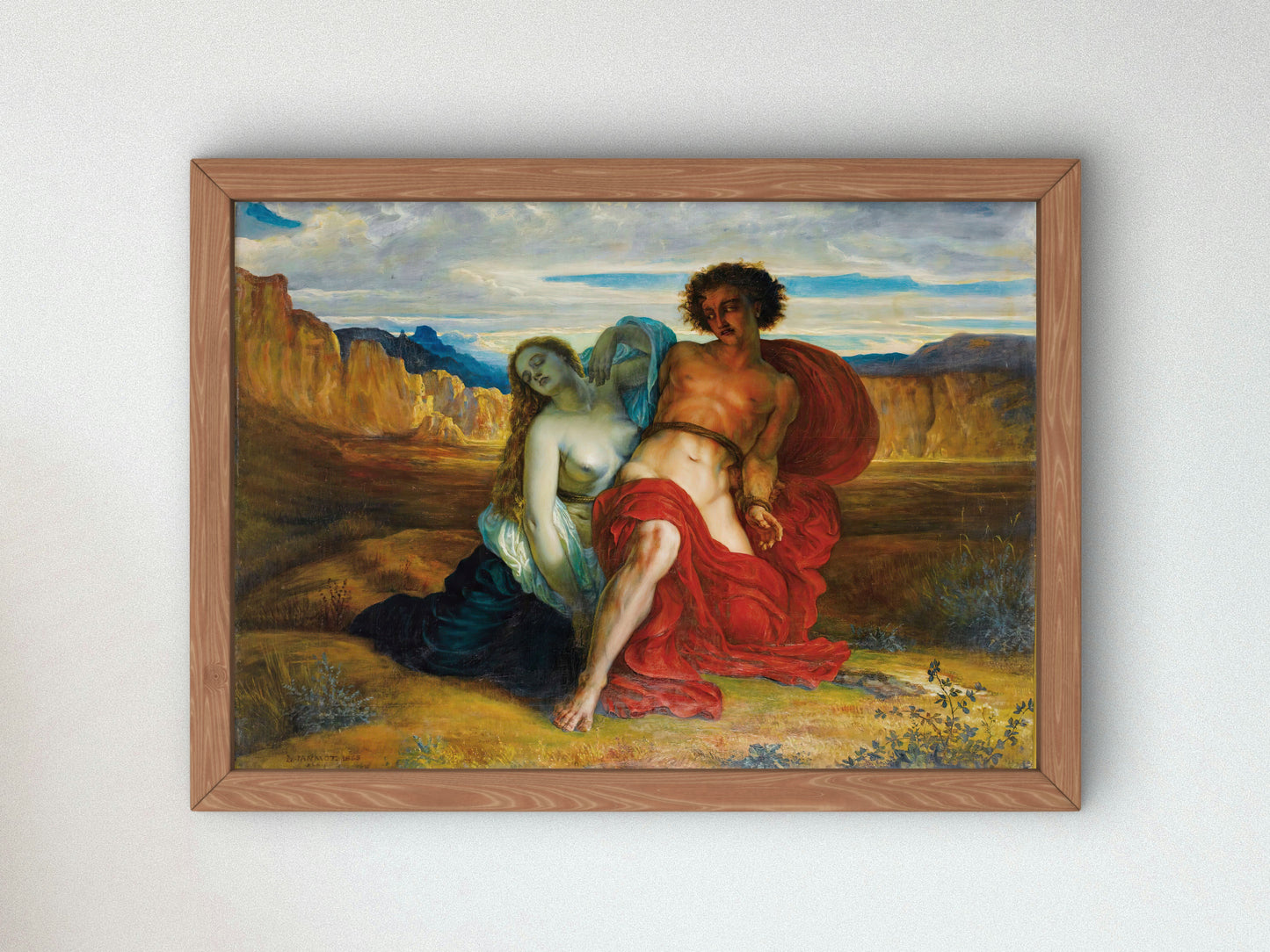 The Torture of Mezence by Louis Janmot 1865, Wall Art Print, Fine Art Reproduction, Museum Quality Decor, Poster
