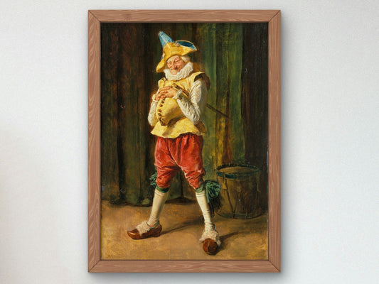 Polichinelle by Ernest Meissonier 1860, Wall Art Print, Fine Art Reproduction, Museum Quality Decor, Poster