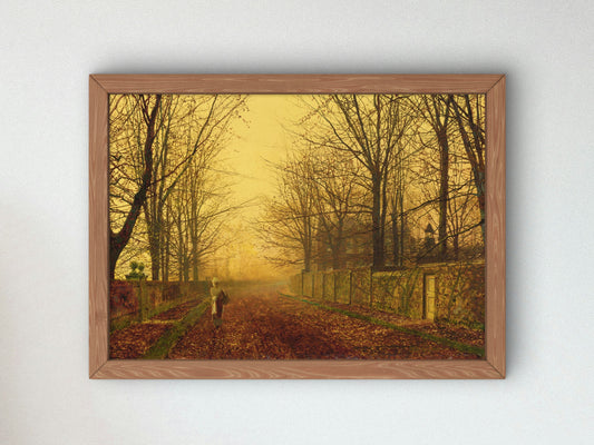 A Golden Idyll by John Atkinson Grimshaw, Wall Art Print, Fine Art Reproduction, Museum Quality Decor, Poster