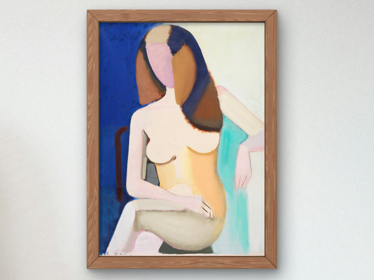 Seated Female Nude by Vilhelm Lundstrom 1950, Wall Art Print, Fine Art Reproduction, Museum Quality Decor, Poster