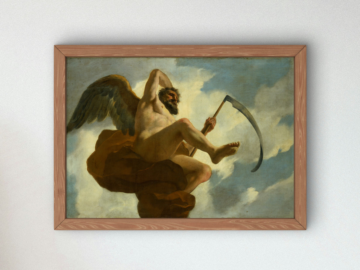 Saturnus, Allegorical Representation of the Care of Lepers and the Innocent by Gerard de Lairesse 1665, Wall Art Print