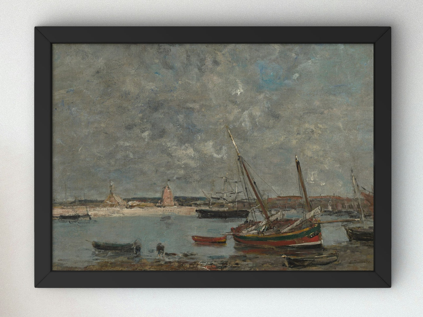 Camaret The Port by Eugène Boudin 1876, Wall Art Print, Fine Art Reproduction, Museum Quality Decor, Poster