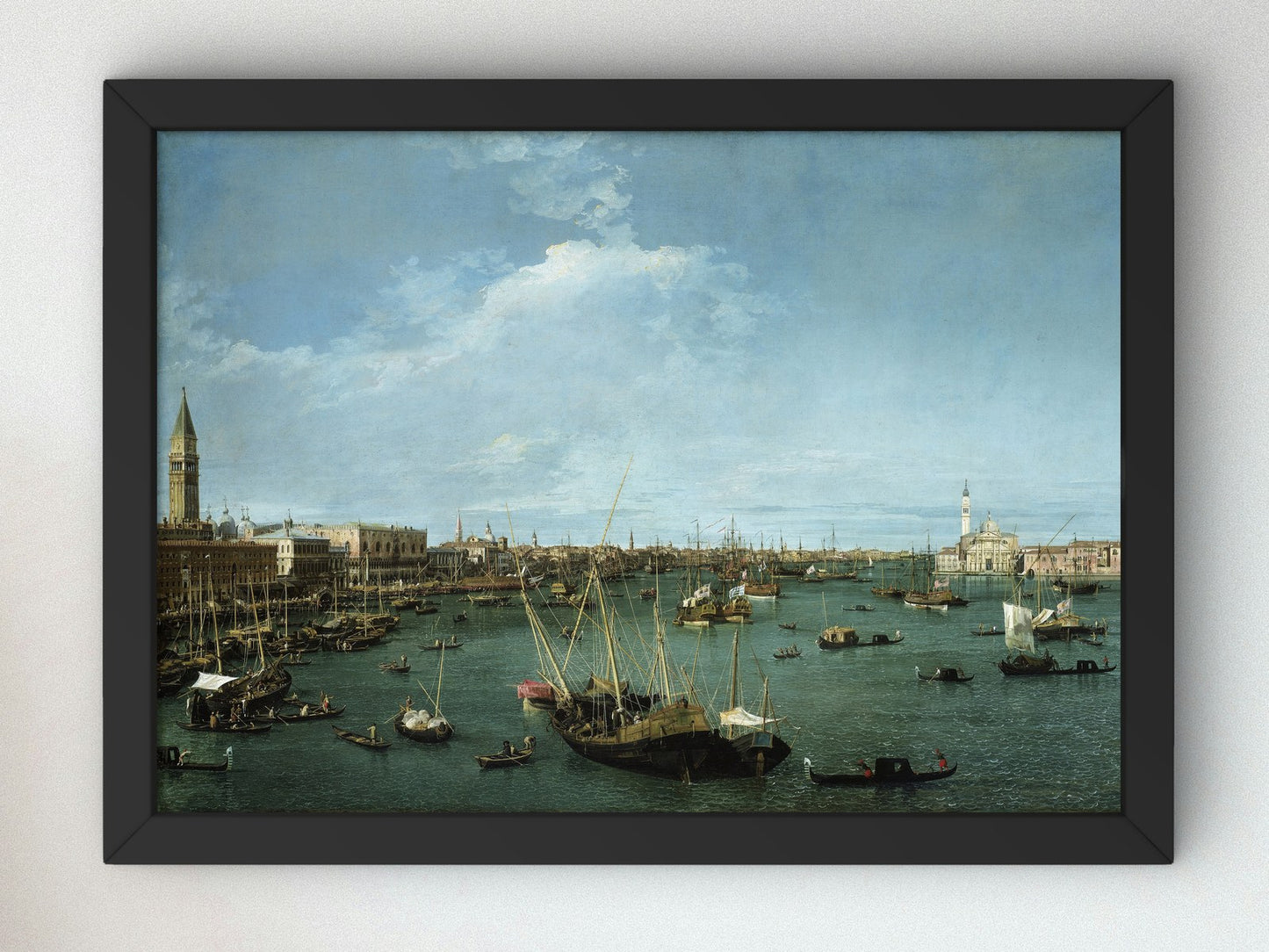 Basin of San Marco Venice by Canaletto 1738, Wall Art Print, Fine Art Reproduction, Museum Quality Decor, Poster