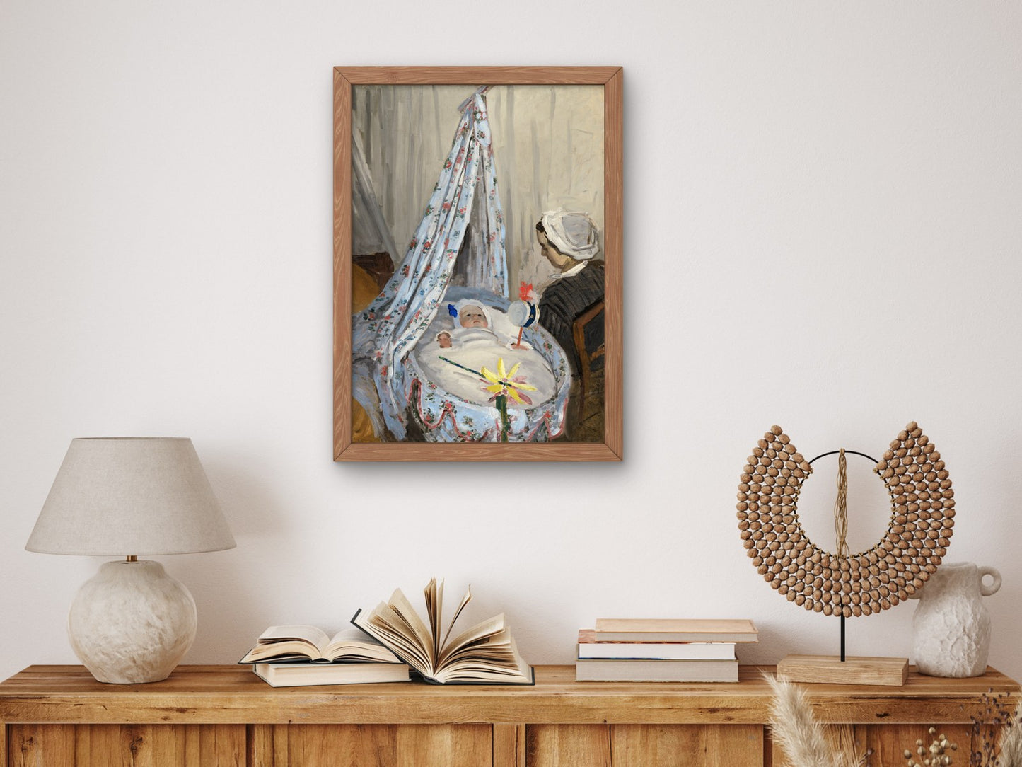 The Cradle Camille with the Artist's Son Jean by Claude Monet 1867, Wall Art Print, Fine Art Reproduction, Museum Quality Decor, Poster