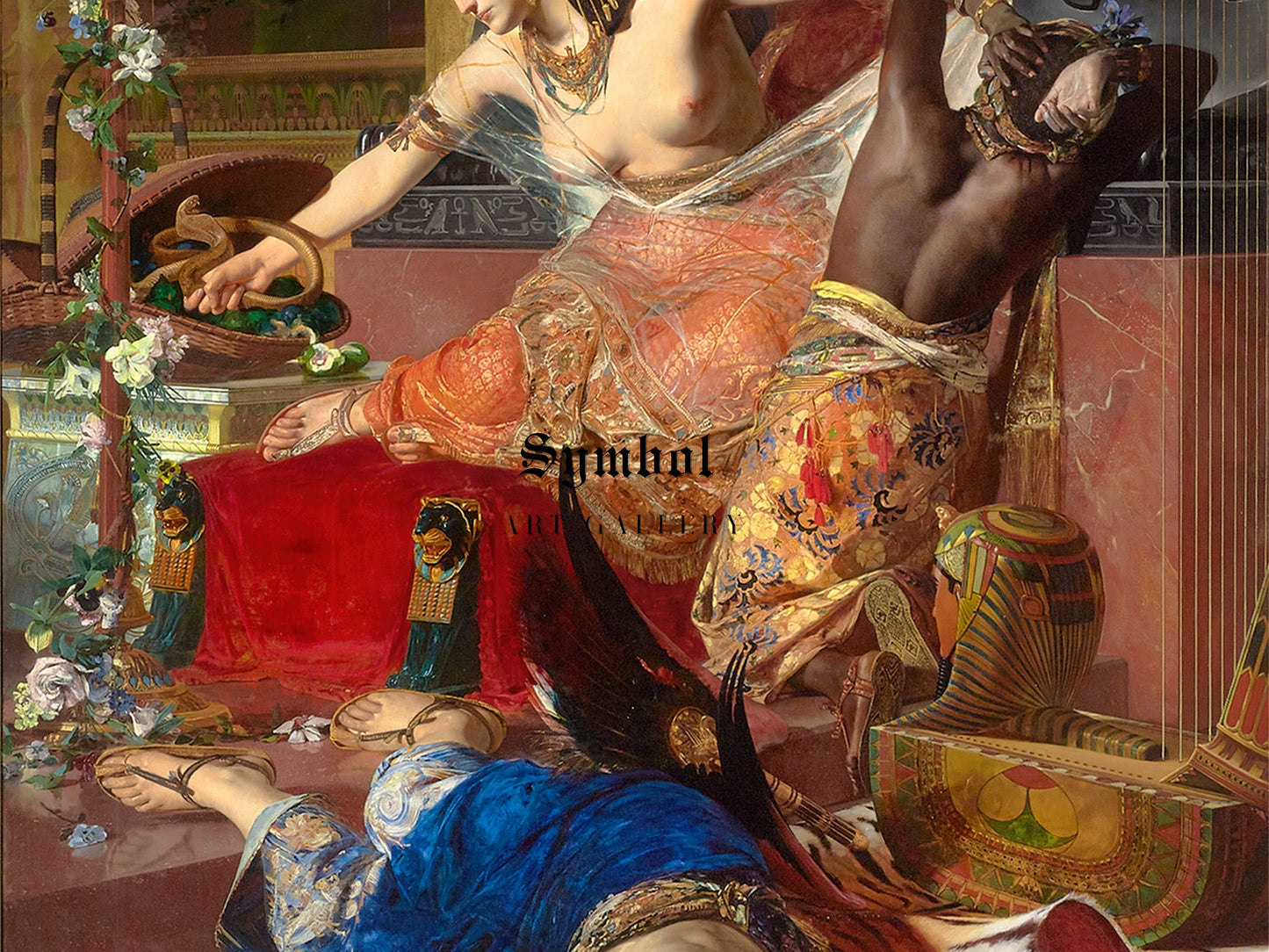 Cleopatra by Julius Kronberg 1883, Wall Art Print, Fine Art Reproduction, Museum Quality Decor, Poster