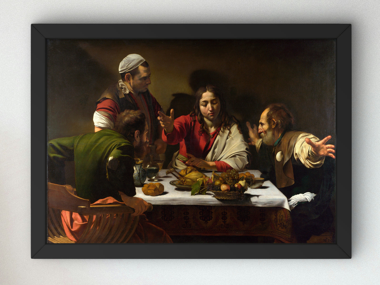 Supper at Emmaus by Caravaggio 1601, Wall Art Print, Fine Art Reproduction, Museum Quality Decor, Poster