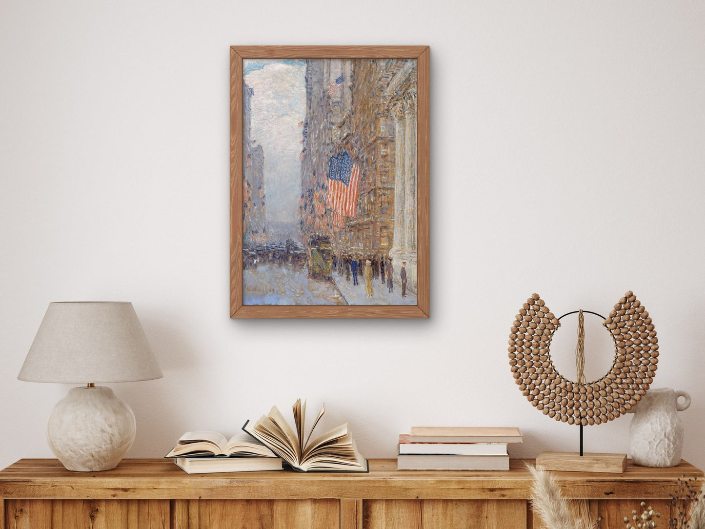 Flags on the Waldorf by Childe Hassam 1916, Wall Art Print, Fine Art Reproduction, Museum Quality Decor, Poster