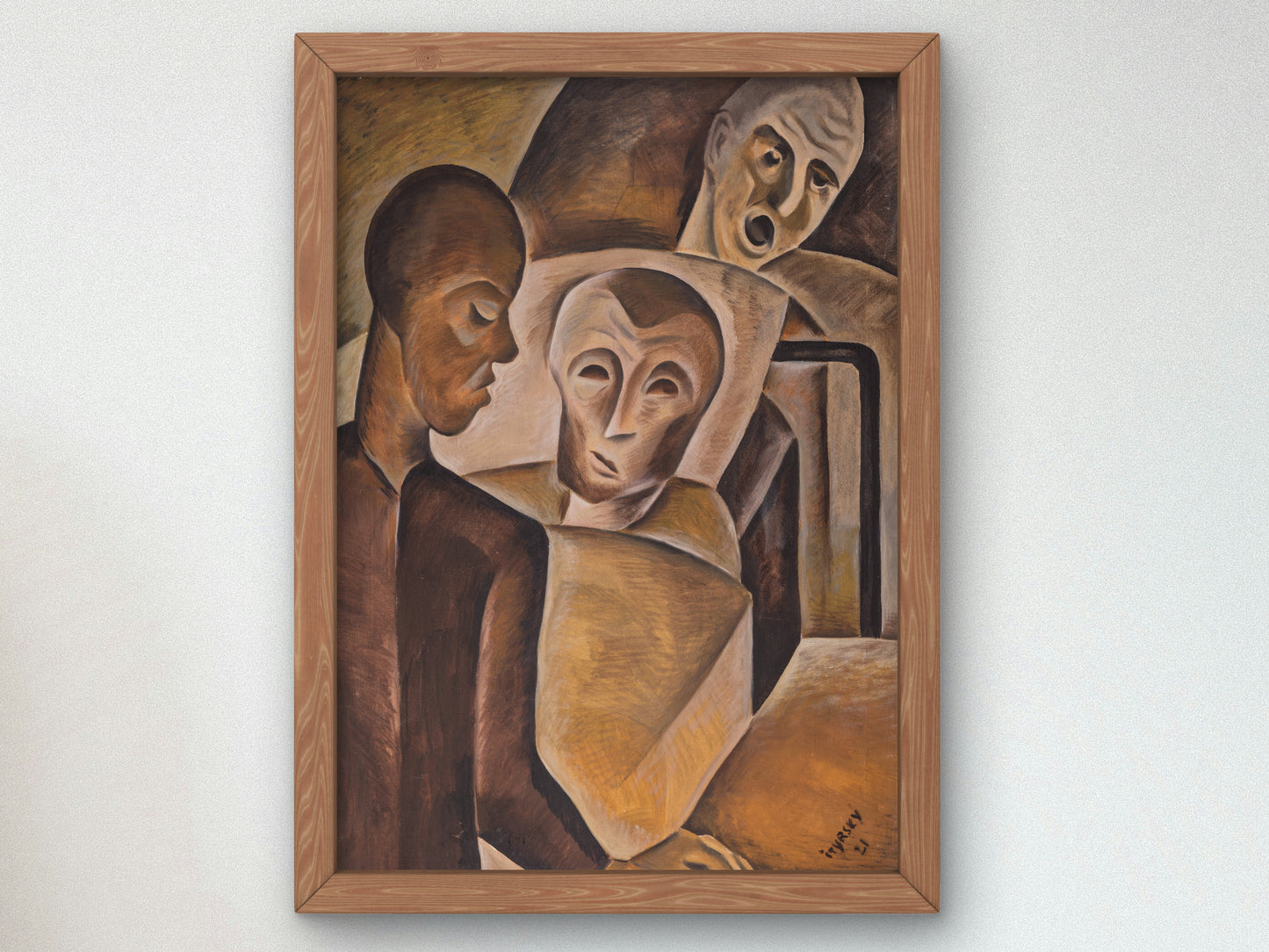 Three Madmen by Jindřich Štyrský 1921, Wall Art Print, Fine Art Reproduction, Museum Quality Decor, Poster