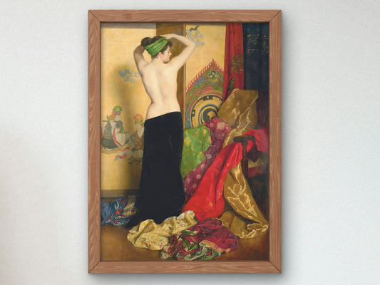 Pomps and Vanities by John Collier 1917, Wall Art Print, Fine Art Reproduction, Museum Quality Decor, Poster