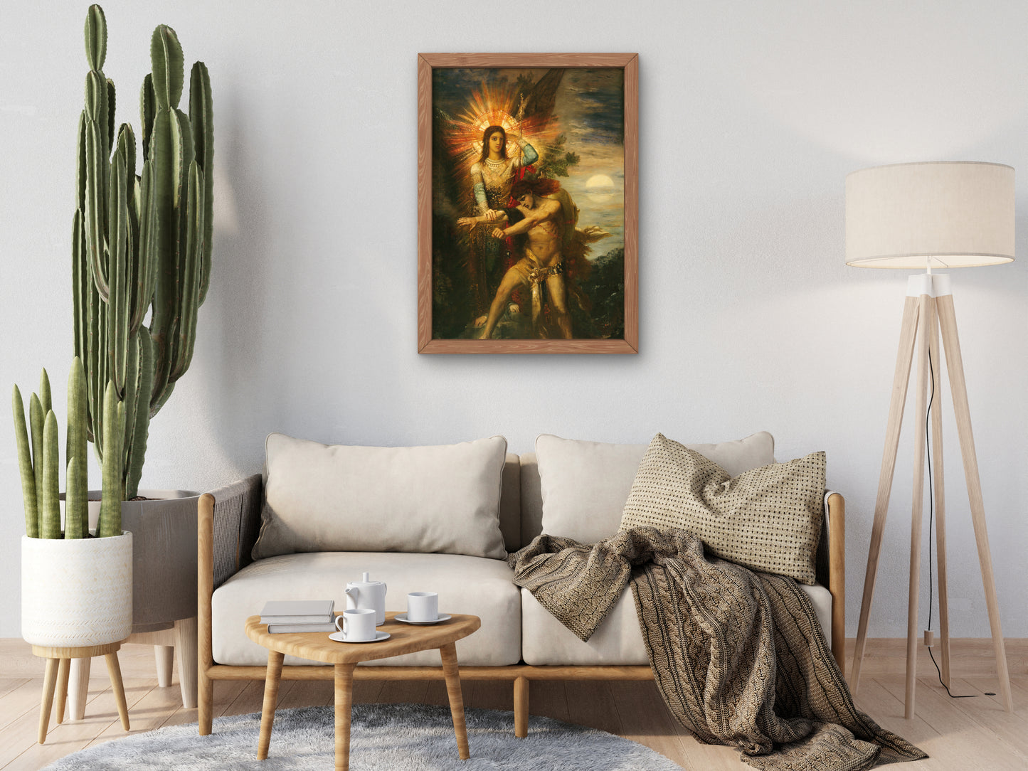 Jacob and the Angel by Gustave Moreau 1874, Wall Art Print, Fine Art Reproduction, Museum Quality Decor, Poster