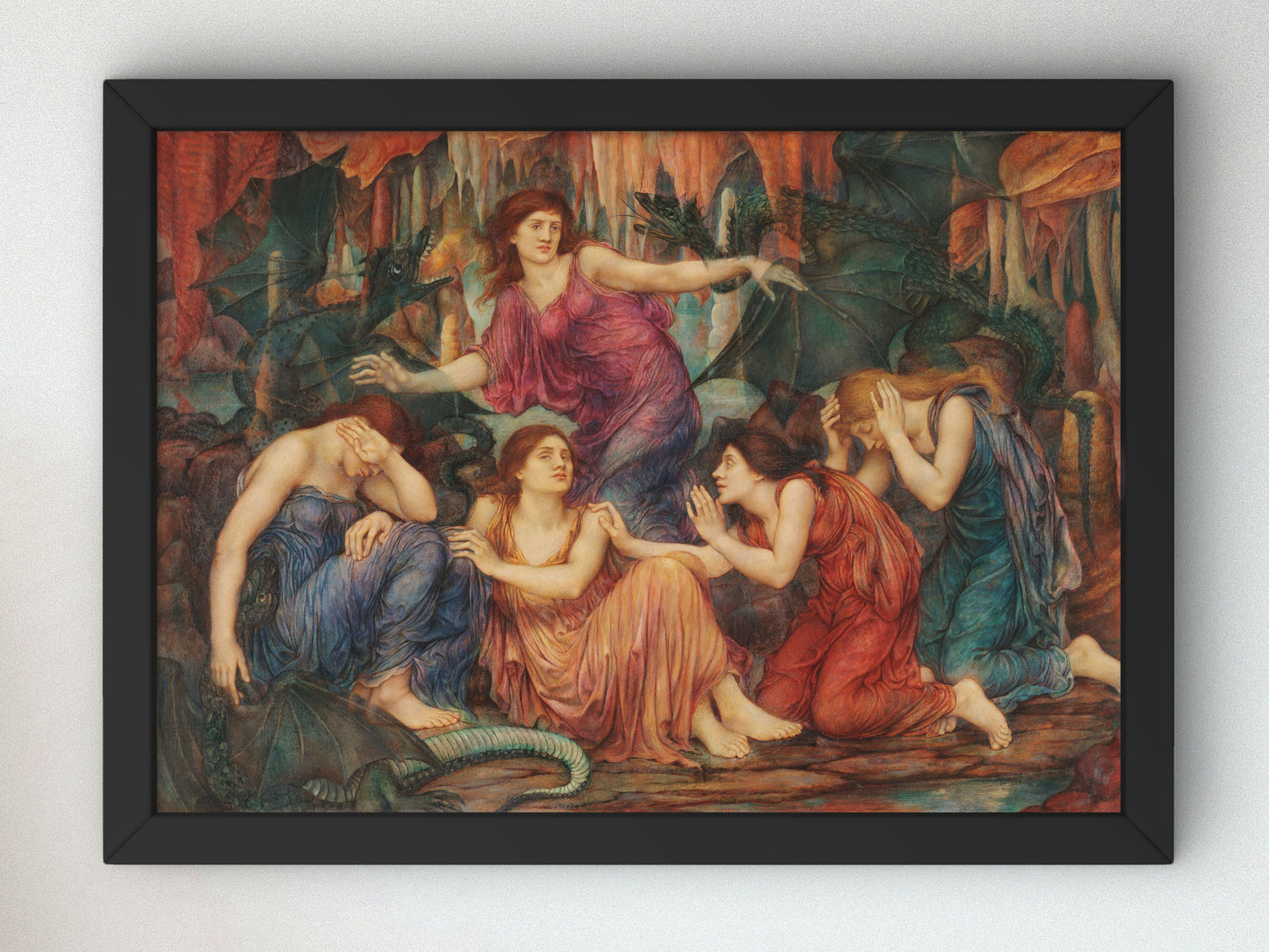 The Captives by Evelyn De Morgan 1915, Wall Art Print, Fine Art Reproduction, Museum Quality Decor, Poster