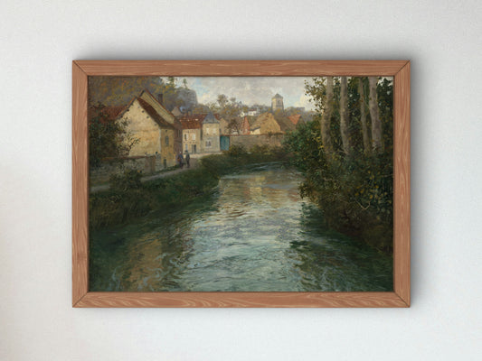 Picquigny by Frits Thaulow 1899, Wall Art Print, Fine Art Reproduction, Museum Quality Decor, Poster