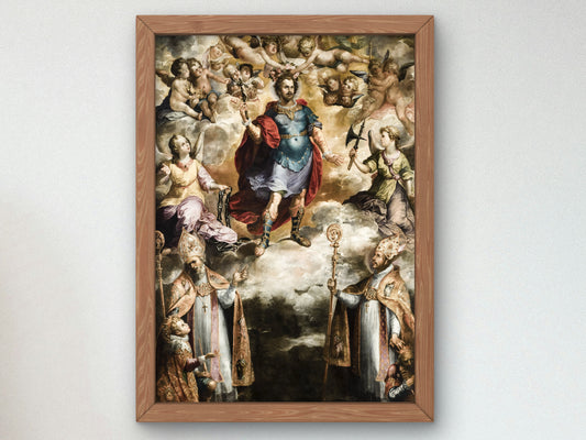 Apotheosis of Saint Hermenegild by Francisco de Herrera the Elder 1620, Wall Art Print, Fine Art Reproduction, Museum Quality Decor, Poster