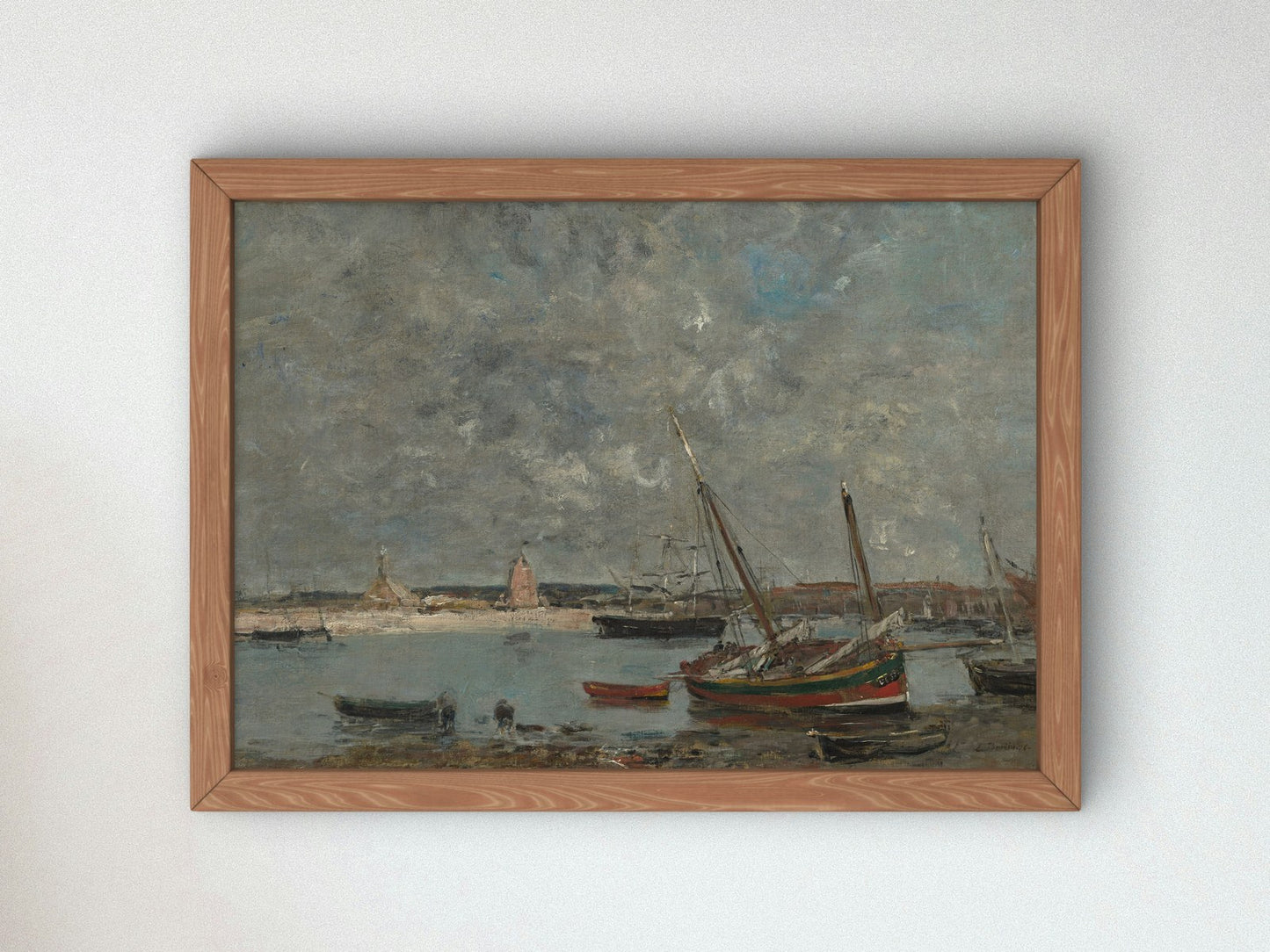 Camaret The Port by Eugène Boudin 1876, Wall Art Print, Fine Art Reproduction, Museum Quality Decor, Poster