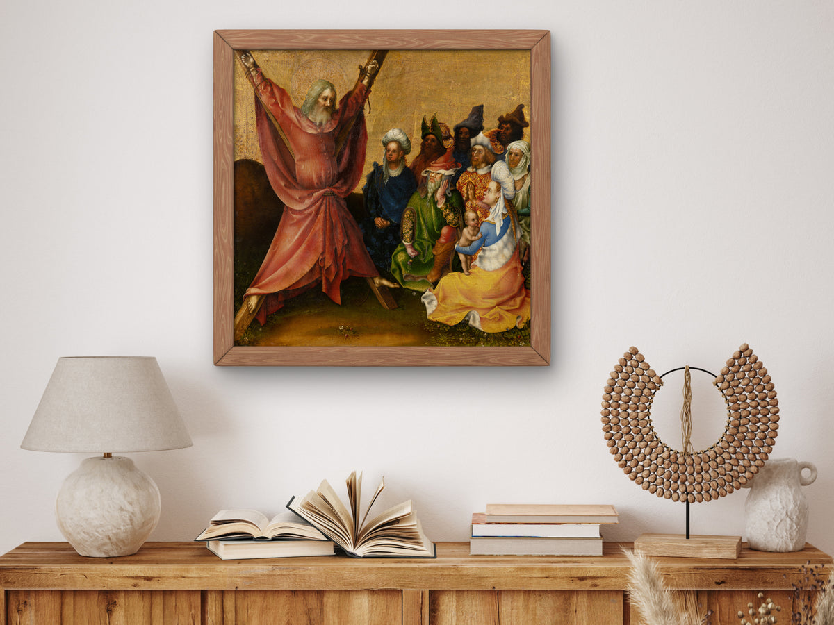 Martyrdom of St Andrew by Stefan Lochner 1435, Wall Art Print, Fine Art Reproduction, Museum Quality Decor, Poster