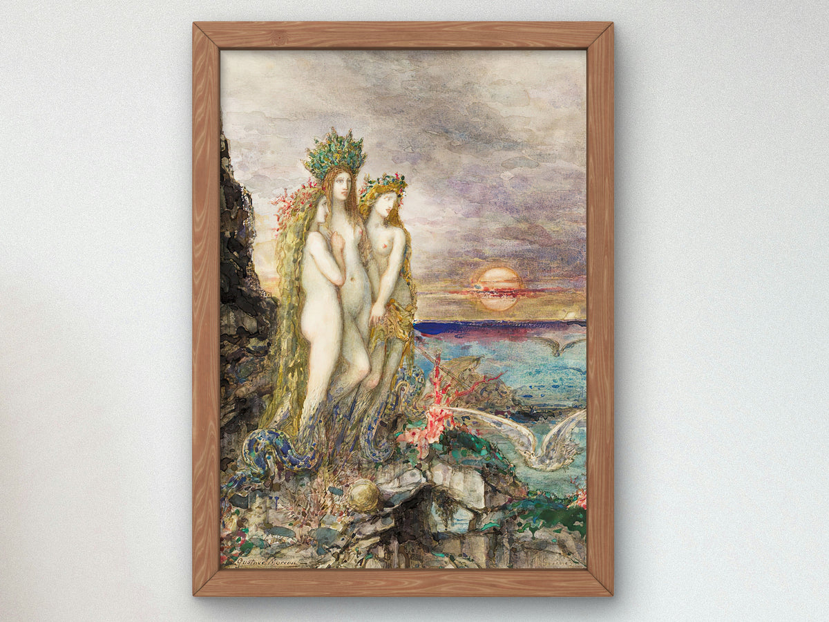 The Sirens by Gustave Moreau 1882, Wall Art Print, Fine Art Reproduction, Museum Quality Decor, Poster