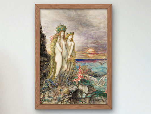 The Sirens by Gustave Moreau 1882, Wall Art Print, Fine Art Reproduction, Museum Quality Decor, Poster