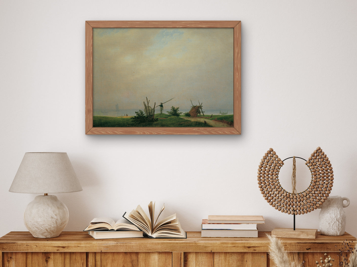 Beach with Fisherman by Caspar David Friedrich 1807, Wall Art Print, Fine Art Reproduction, Museum Quality Decor, Poster