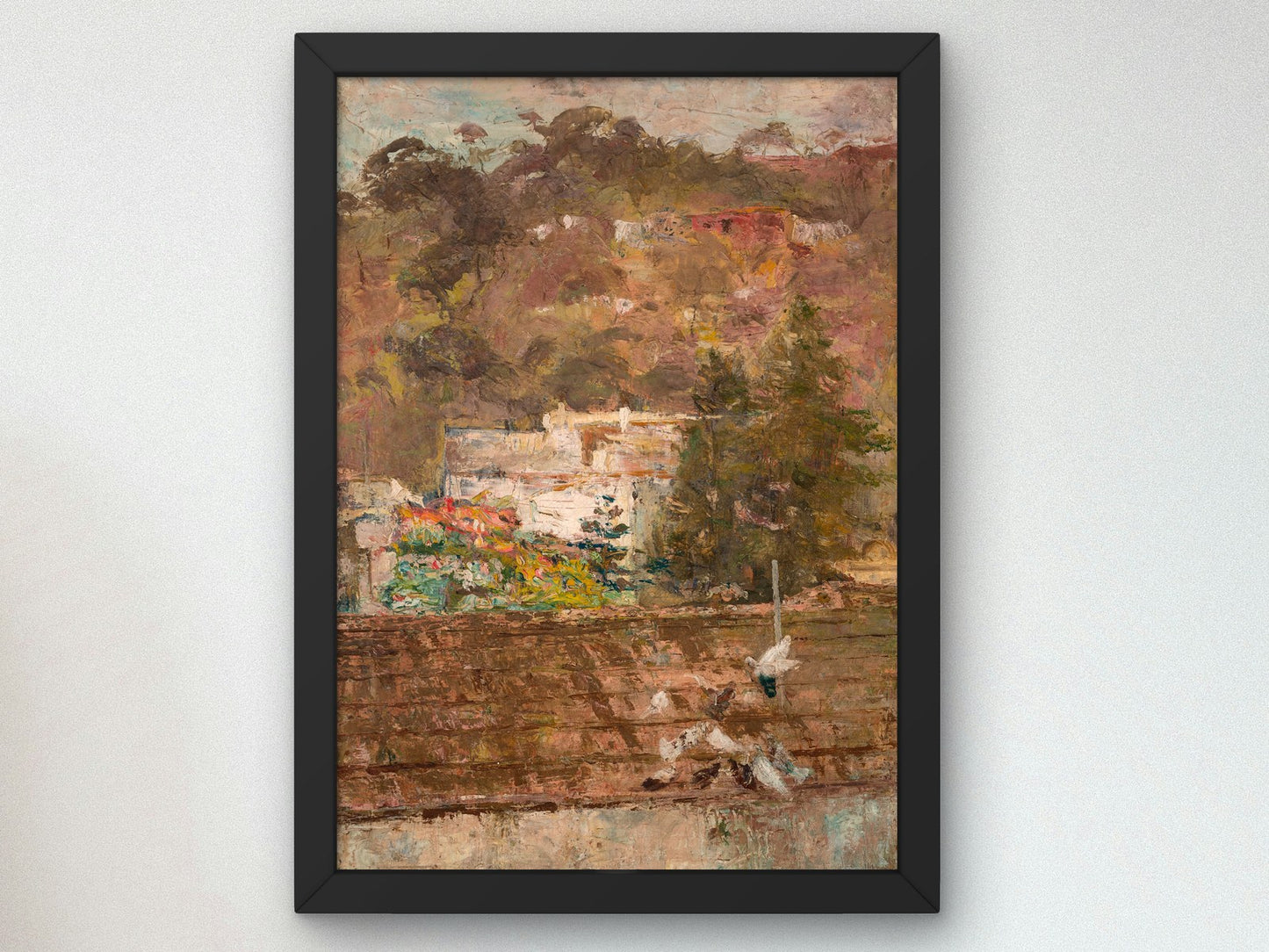 Landscape with Flight of Doves by Eliseu Visconti 1910, Wall Art Print, Fine Art Reproduction, Museum Quality Decor, Poster