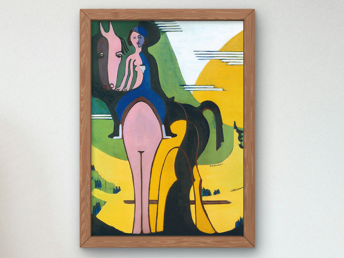 Female Rider by Ernst Ludwig Kirchner 1931, Wall Art Print, Fine Art Reproduction, Museum Quality Decor, Poster
