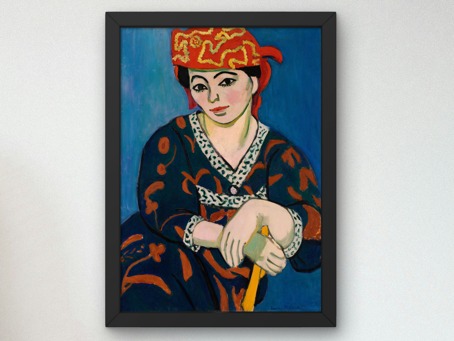 Red Madras Headdress by Henri Matisse 1907, Wall Art Print, Fine Art Reproduction, Museum Quality Decor, Poster
