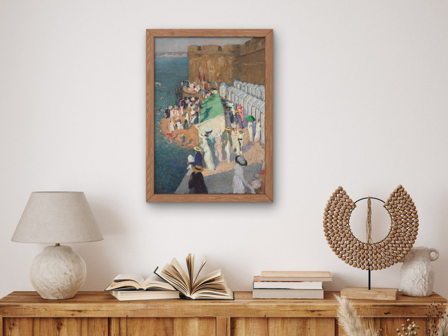 La marée haute à Saint Malo by Ethel Carrick 1911, Wall Art Print, Fine Art Reproduction, Museum Quality Decor, Poster