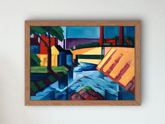 Evening Tones by Oscar Bluemner 1911, Wall Art Print, Fine Art Reproduction, Museum Quality Decor, Poster
