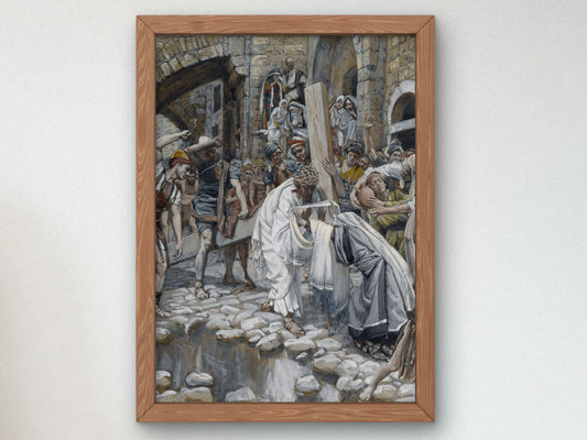 A Holy Woman Wipes the Face of Jesus by James Tissot 1886, Wall Art Print, Fine Art Reproduction, Museum Quality Decor, Poster