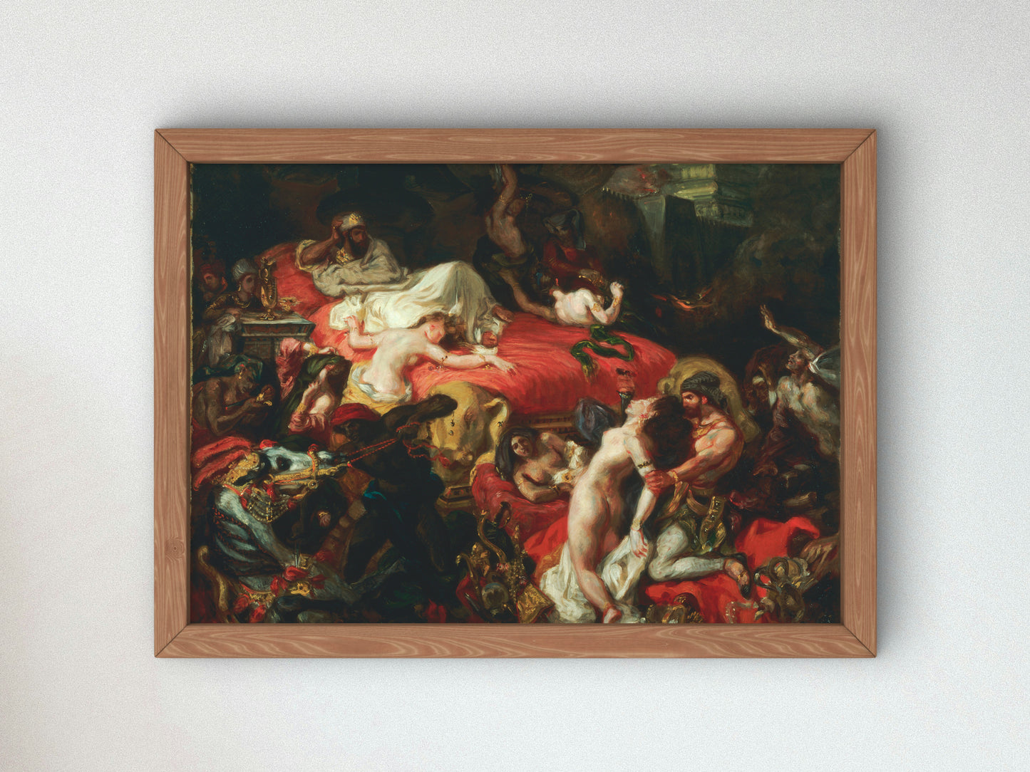 The Death of Sardanapalus by Eugène Delacroix 1844, Wall Art Print, Fine Art Reproduction, Museum Quality Decor, Poster