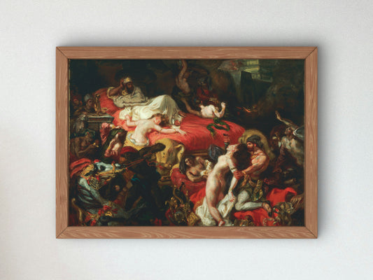 The Death of Sardanapalus by Eugène Delacroix 1844, Wall Art Print, Fine Art Reproduction, Museum Quality Decor, Poster