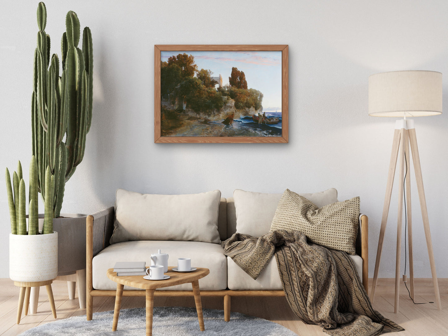 Castle by the Sea by Arnold Böcklin 1859, Wall Art Print, Fine Art Reproduction, Museum Quality Decor, Poster