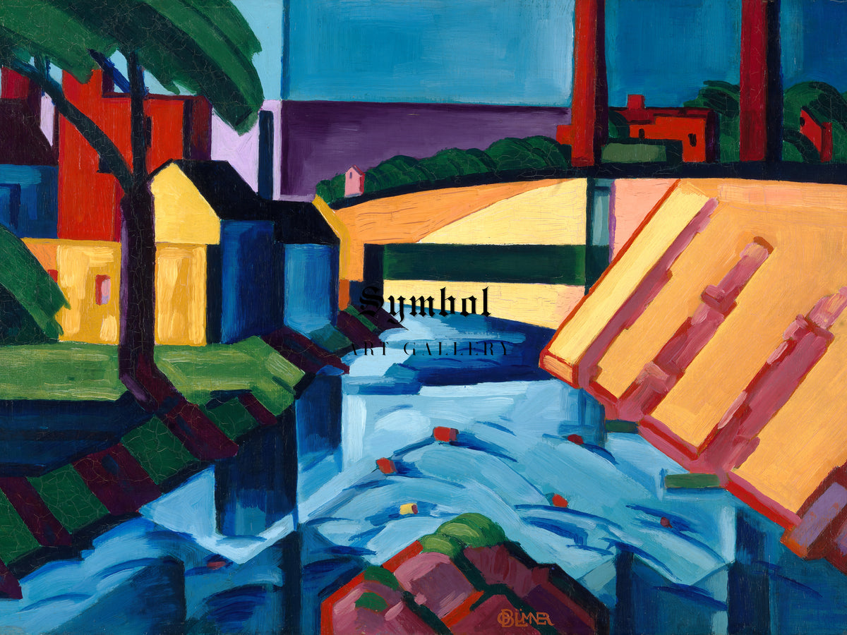 Evening Tones by Oscar Bluemner 1911, Wall Art Print, Fine Art Reproduction, Museum Quality Decor, Poster