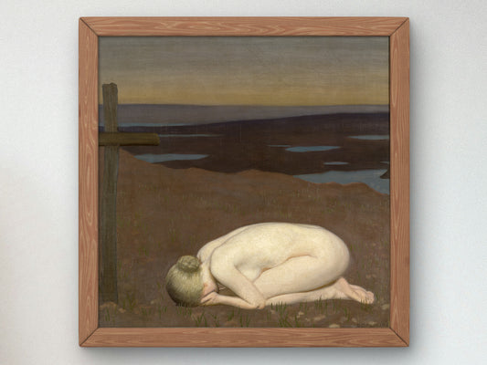 Youth Mourning by George Clausen 1916, Wall Art Print, Fine Art Reproduction, Museum Quality Decor, Poster