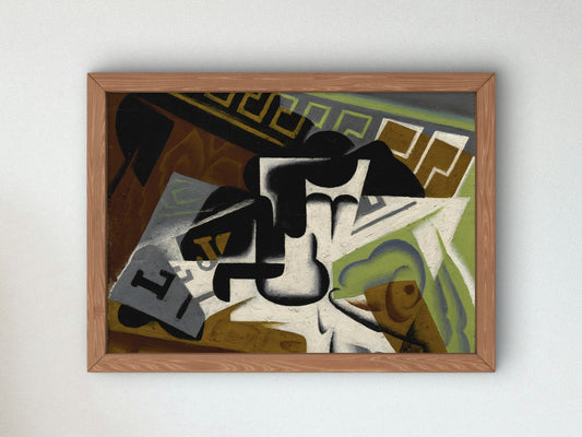 Journal et Compotier by Juan Gris 1917, Wall Art Print, Fine Art Reproduction, Museum Quality Decor, Poster