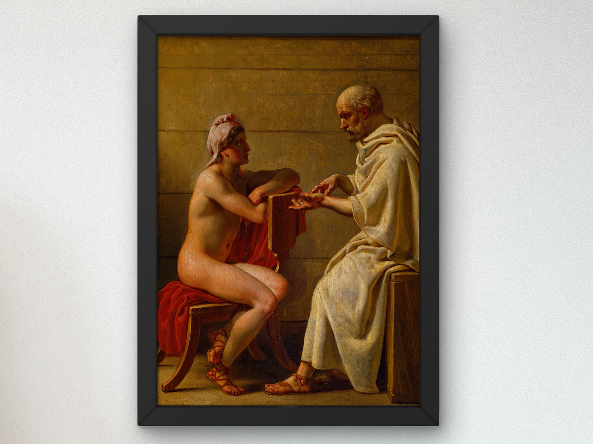 Socrates and Alcibiades by Christoffer Wilhelm Eckersberg 1813, Wall Art Print, Fine Art Reproduction, Museum Quality Decor, Poster