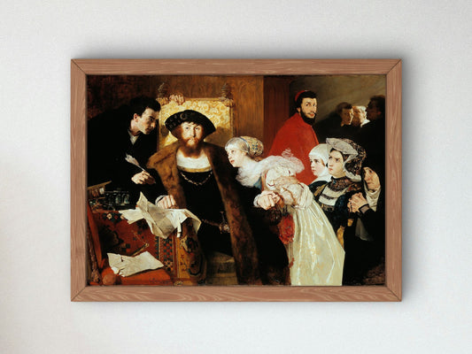 Christian II Signing the Death Warrant of Torben Oxe by Eilif Peterssen 1875, Wall Art Print, Fine Art Reproduction, Museum Quality Decor