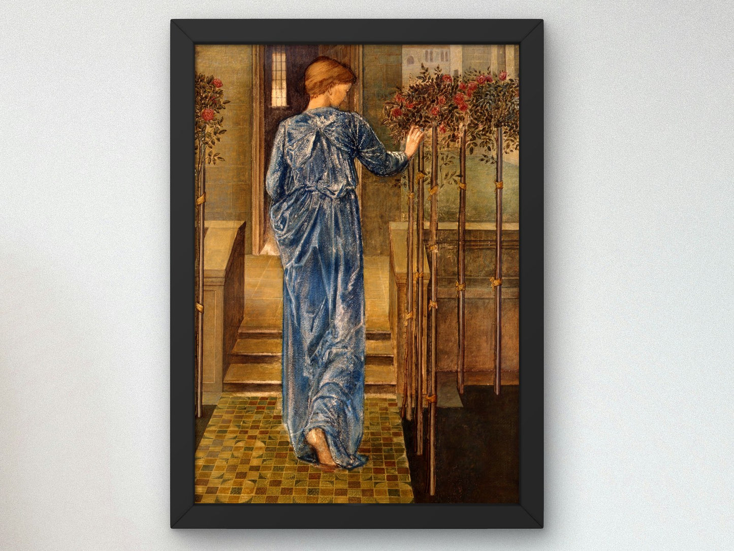 Studio for Garland Weavers by Edward Burne Jones 1866, Wall Art Print, Fine Art Reproduction, Museum Quality Decor, Poster