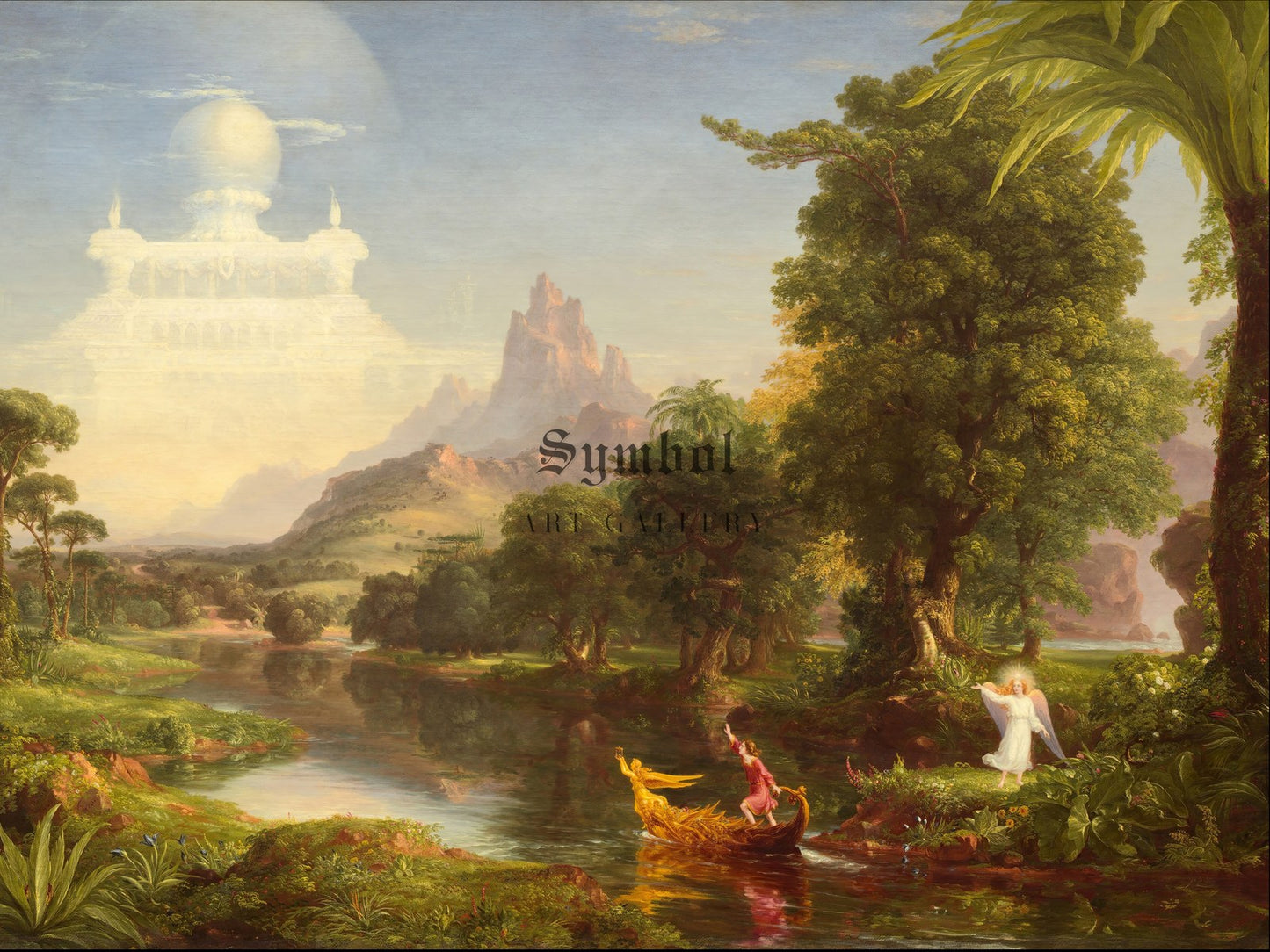 The Voyage of Life Youth by Thomas Cole 1842, Wall Art Print, Fine Art Reproduction, Museum Quality Decor, Poster