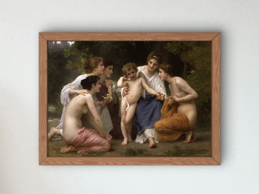 Admiration by William Bouguereau 1897, Wall Art Print, Fine Art Reproduction, Museum Quality Decor, Poster
