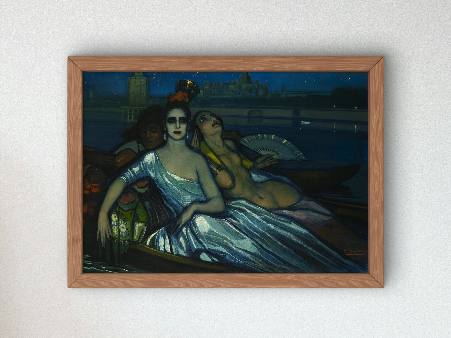 Muses on the Guadalquivir by Federico Beltrán Masses, Wall Art Print, Fine Art Reproduction, Museum Quality Decor, Poster