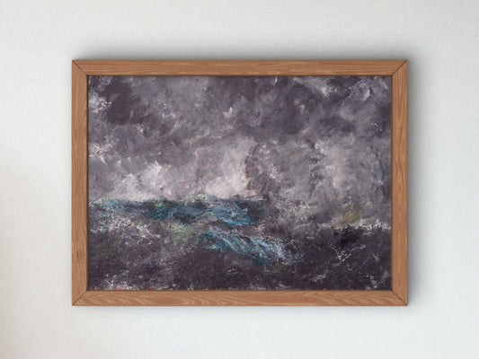Storm in the Skerries The Flying Dutchman by August Strindberg 1892, Wall Art Print, Fine Art Reproduction, Museum Quality Decor, Poster