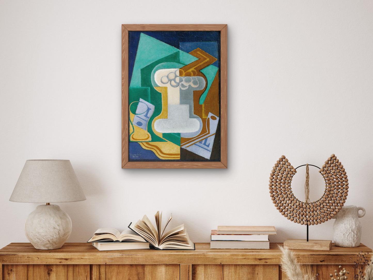 Verre Et Fruits by Juan Gris 1920, Wall Art Print, Fine Art Reproduction, Museum Quality Decor, Poster