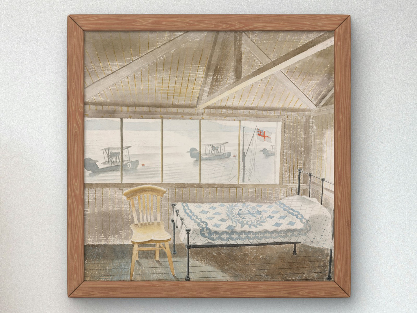 RNAS Sick Bay Dundee by Eric Ravilious 1941, Wall Art Print, Fine Art Reproduction, Museum Quality Decor, Poster
