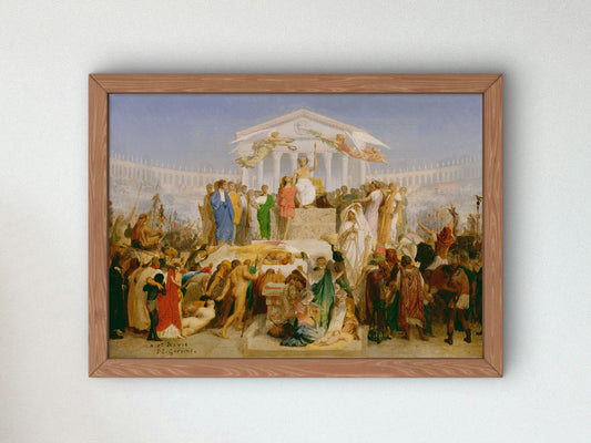 The Age of Augustus, the Birth of Christ by Jean Léon Gérôme 1852, Wall Art Print, Fine Art Reproduction, Museum Quality Decor, Poster