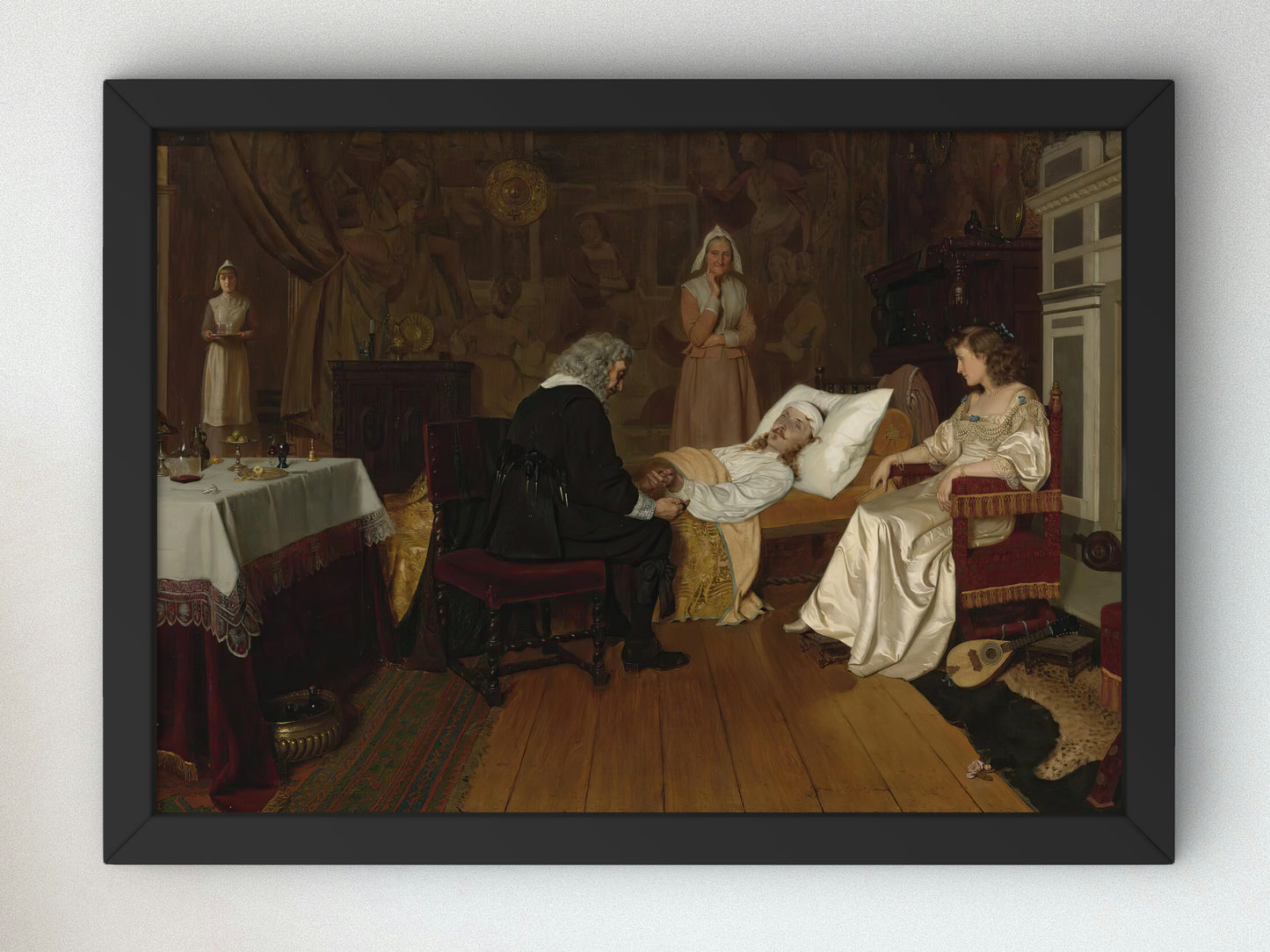 Witness My Act and Seal by Edmund Blair Leighton 1878, Wall Art Print, Fine Art Reproduction, Museum Quality Decor, Poster